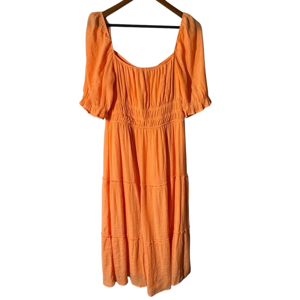Trixxi Maxi Dress Women XL Tiered Lined Coastal Coquette Beachy festival